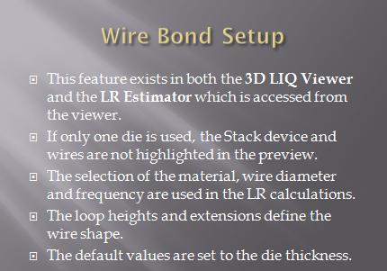 Wire bond setup